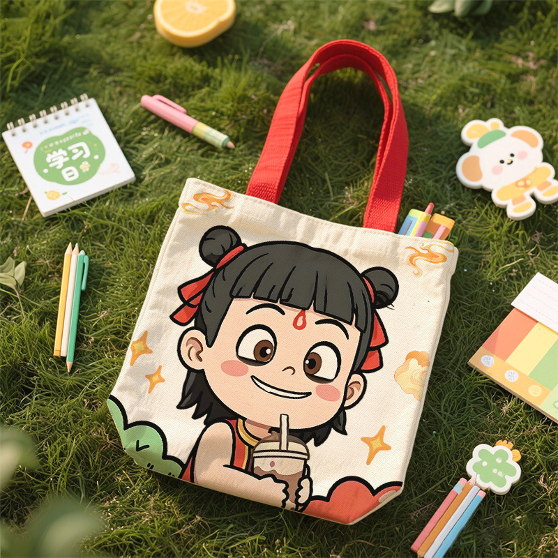 Back-To-School Primary School Gift Bag Nezha Canvas Bag Primary School Children's Souvenir Kindergarten Children's Return Gift Gift Bag