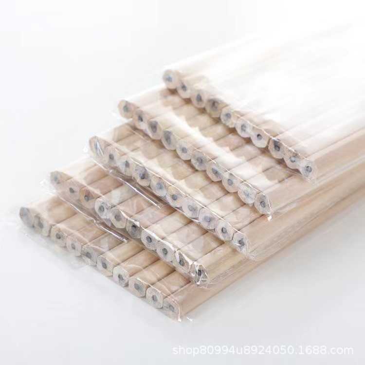 Picture of Hexagonal Rod Log Pencil Safe and Continuous Core Kidsren's Hb Pencil Student Writing Sketch Triangle White Rod Pencil