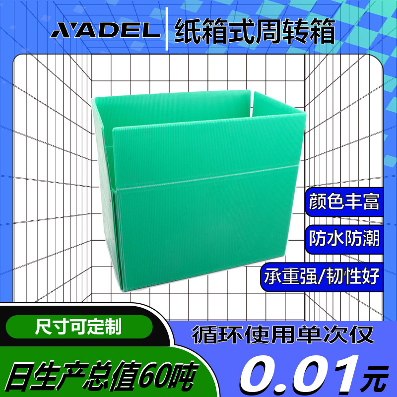 Carton type hollow board turnover box express logistics folding waterproof PP plastic universal board hollow board turnover box