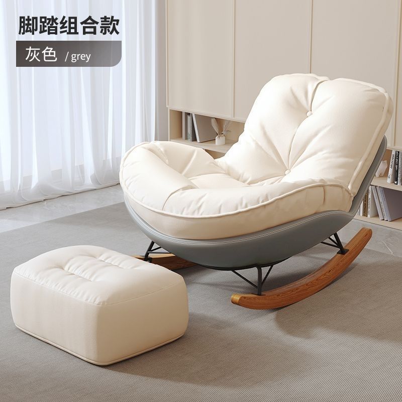 Picture of Lazy Sofa Adult Recliner Adult Living Room Single Balcony Home Leisure Bedroom Comfortable Thickened Penguin Rocking Chair