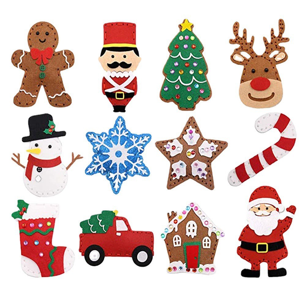 DIY sewing felt plush animal art kit children sewing suit felt toys Christmas suit