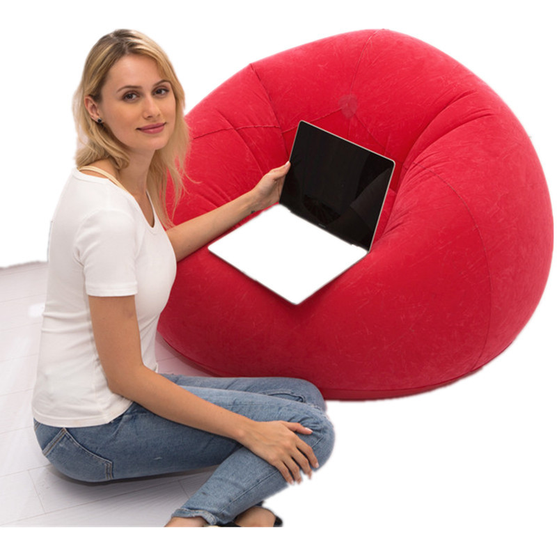 Picture of Factory supply flocking inflatable small apartment home single sofa lazy football sofa leisure entertainment stool