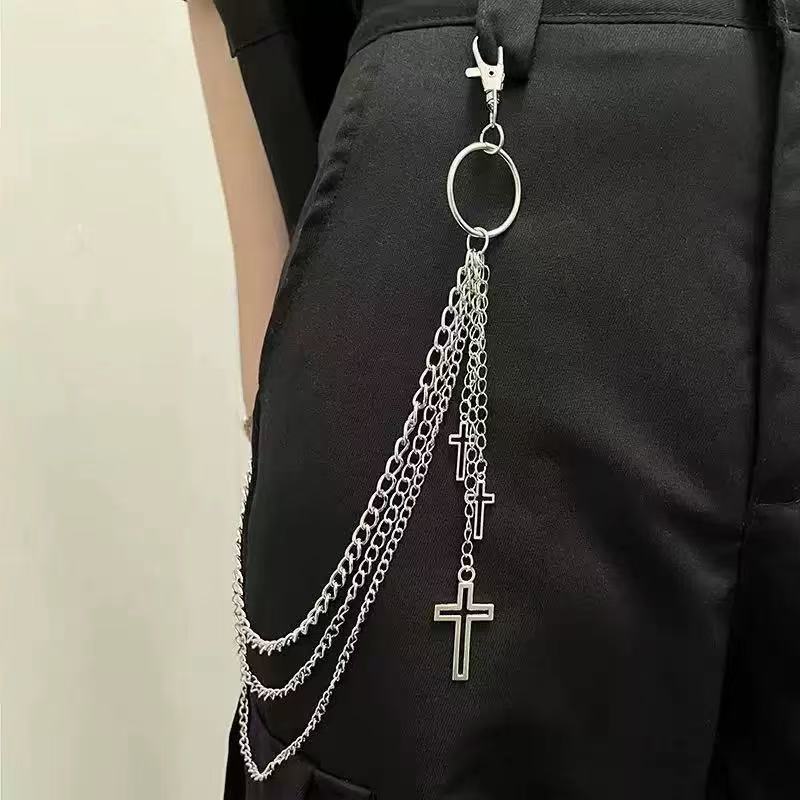Cross-Border Versatile Internet Celebrity Hip-Hop Metal Waist Chain Personality Trendy Waist Hanging Chain Street Punk Style Fashion Pants Chain