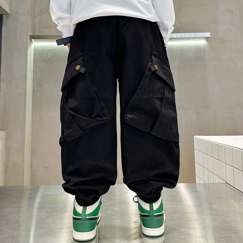 Picture of Children's Pants Boys Casual Pants Boys Autumn 2023 New Chung Da Children's Spring and Autumn Fried Street Handsome Cushion Pants