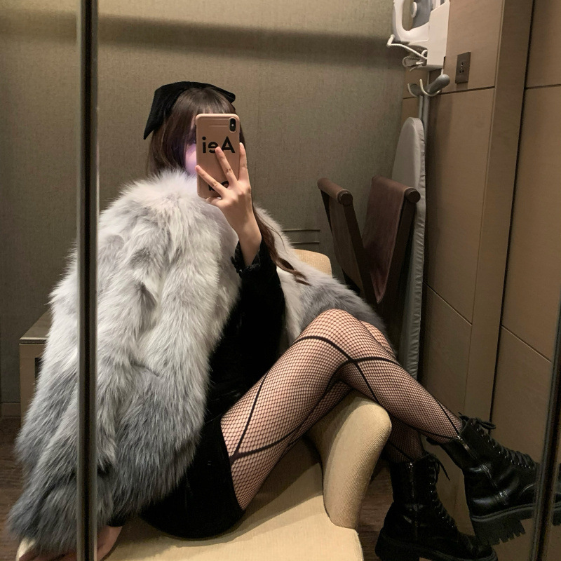 Picture of Internet Celebrating Halloween Nets Skull Spider Web Hollow Fishnet Stockings Pure White Silk Stockings Sexy Black Silk