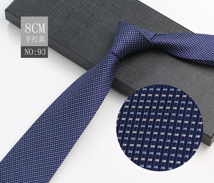 Picture of Men's Tie Business Shirt Stripesd Security Professional Formal Wear Wholesale Plus Logo Manufacturer 8cm Hand-Made