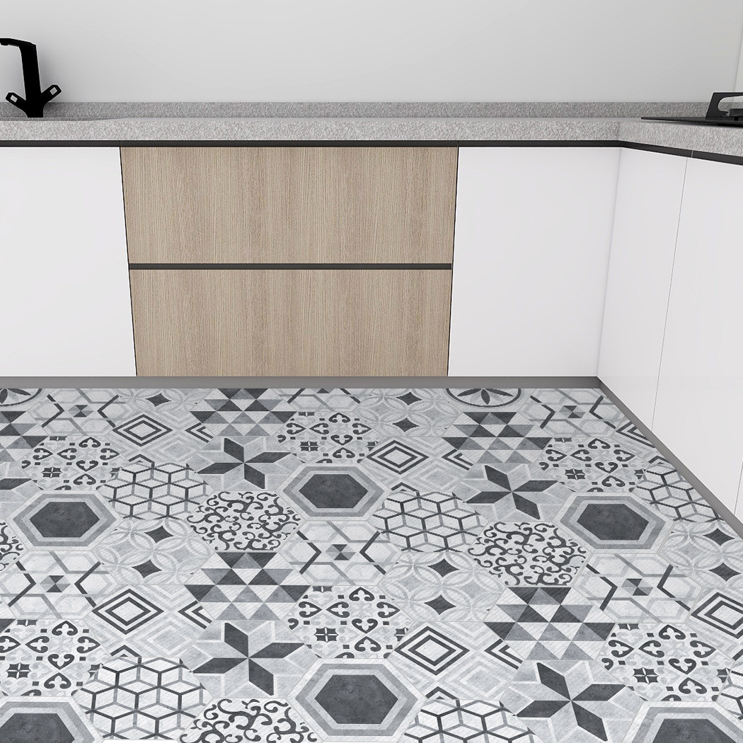 Picture of New Industrial Style Nordic Hexagon Tile Sticker Bathroom Kitchen Home Non-Slip Floor Sticker DIY Splicing Wall Sticker LB023
