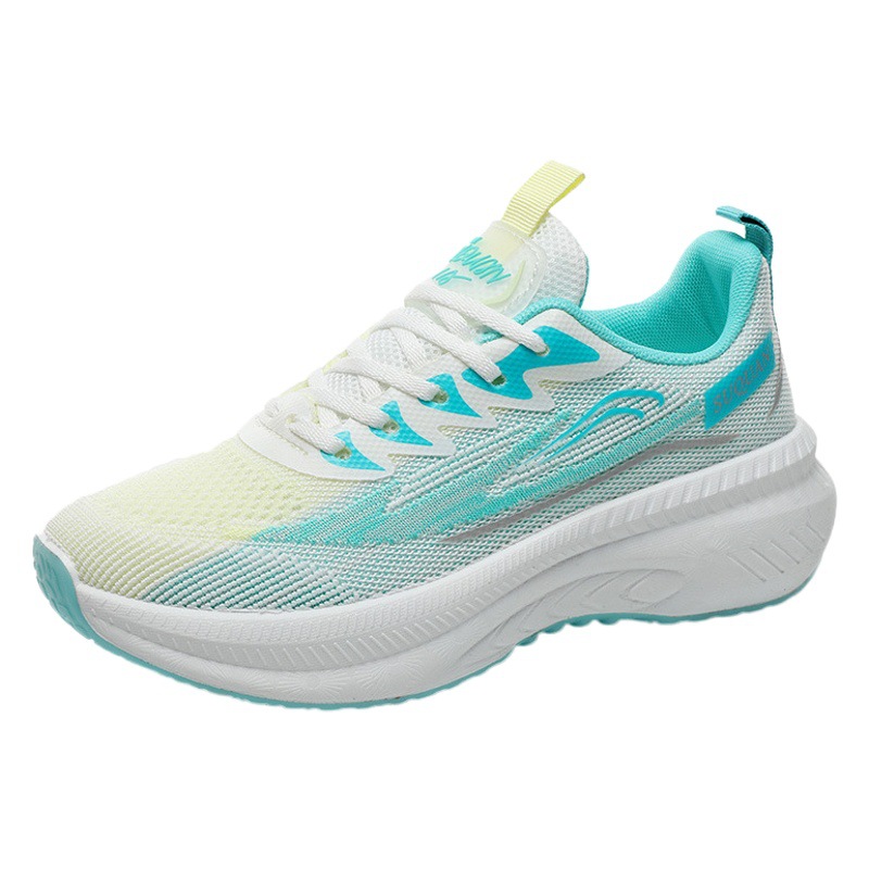 Spring new thick-soled fashion breathable lightweight women's shoes foreign trade wholesale outdoor leisure tide ride fly woven sneaker women