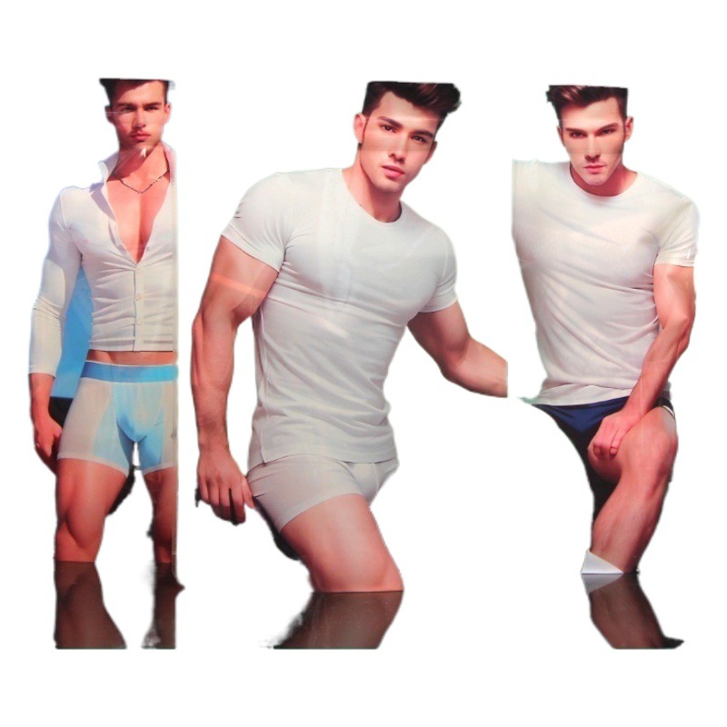 Men's boutique underwear packaging bag plastic self-sealing bag spot high-end clothing underwear packaging bag transparent logo