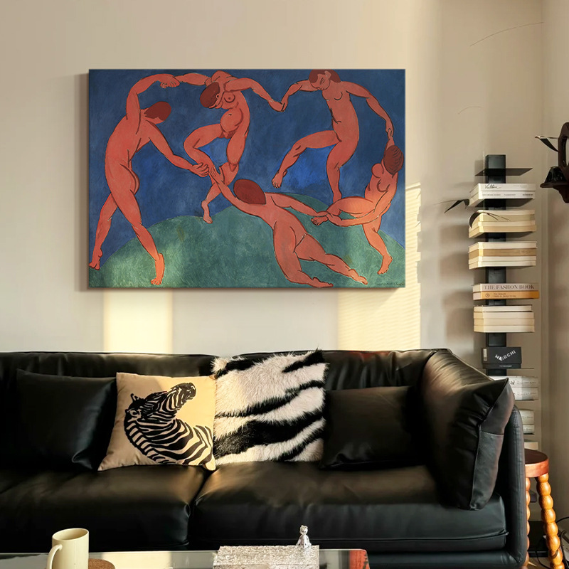 Matisse "Dance" Living Room Bedroom Dining Room Decorative Painting French Niche Decorative Painting Fauvism ins Hanging Painting