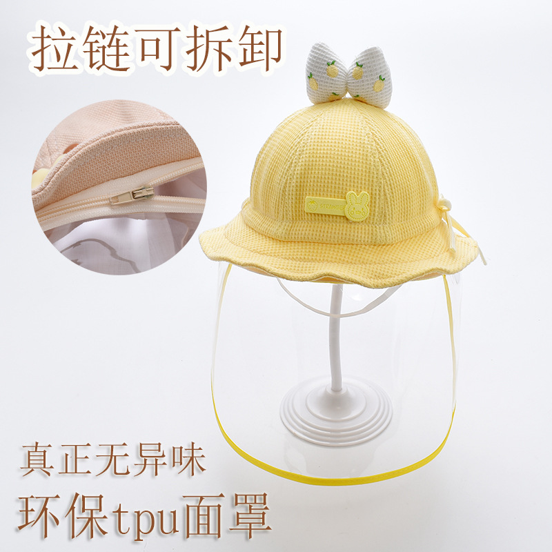 Picture of Newborn Baby Protective Face Cover Going Out Baby Anti-Droplet Hat Summer Sun Protection Hat Spring and Autumn