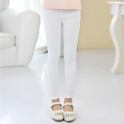 Picture of Girls' Pencil Pants Spring and Summer Thin Children's Summer Outer Skinny Pants Tight Stretch Candy Color Children's Leggings