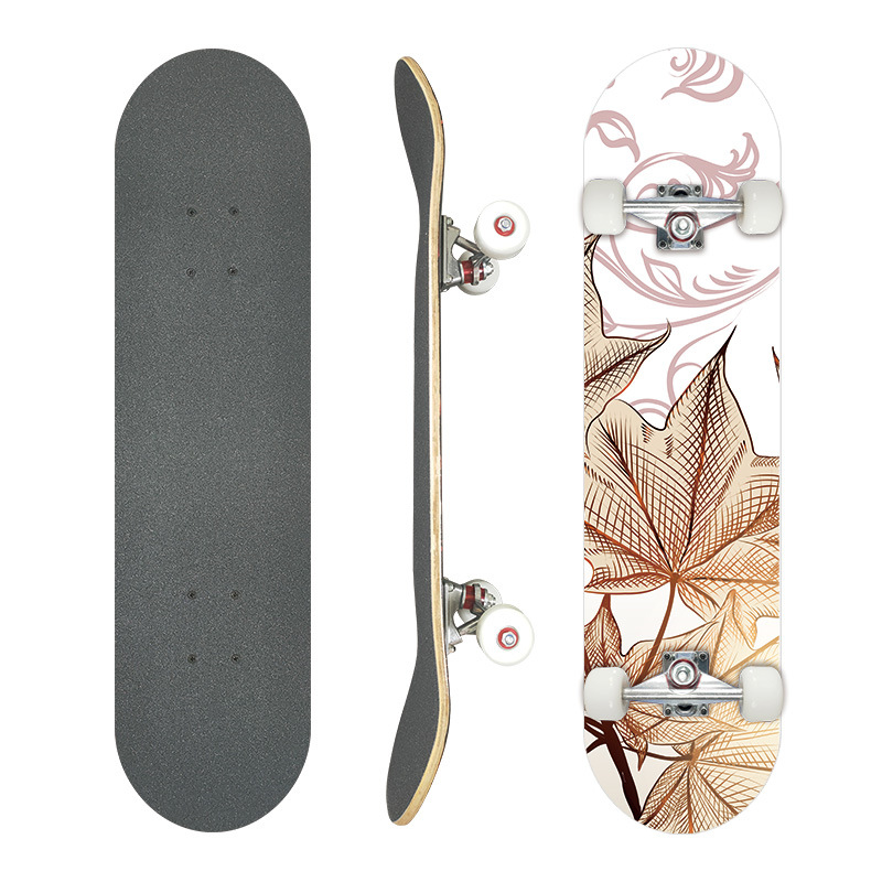 Picture of 31 inch skateboard professional adult street maple four-wheel beginner children double rocker concave skateboard