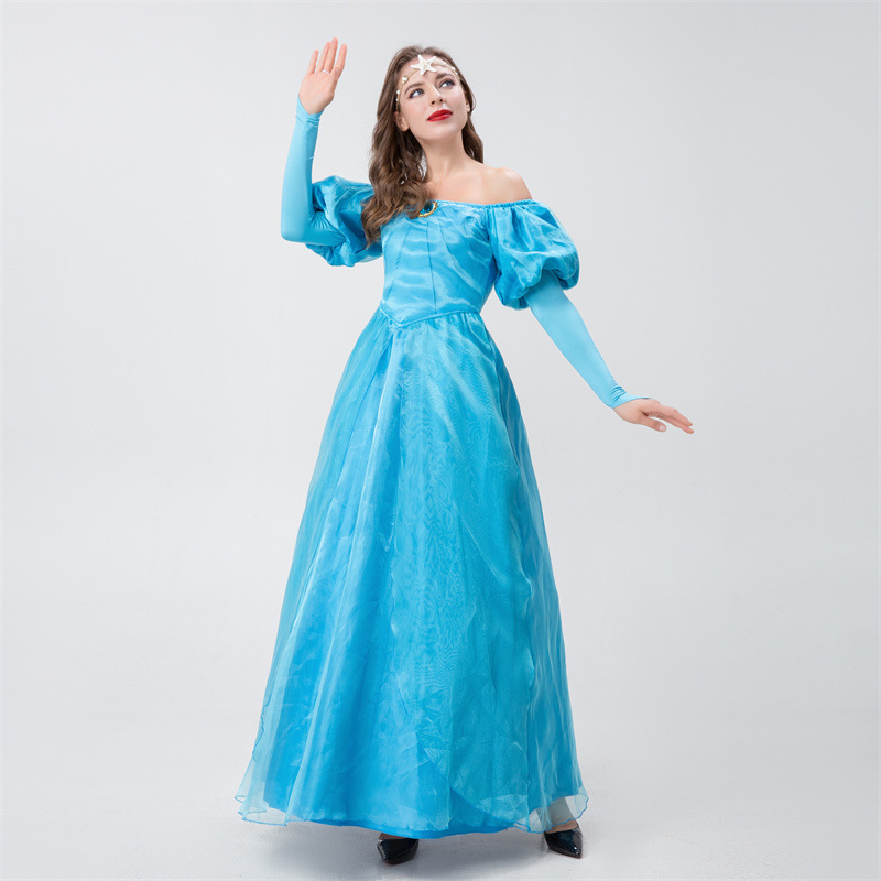 Little Mermaid cos Womens Sea Daughter Ariel Princess Adult Dress cosplay Anime Costume