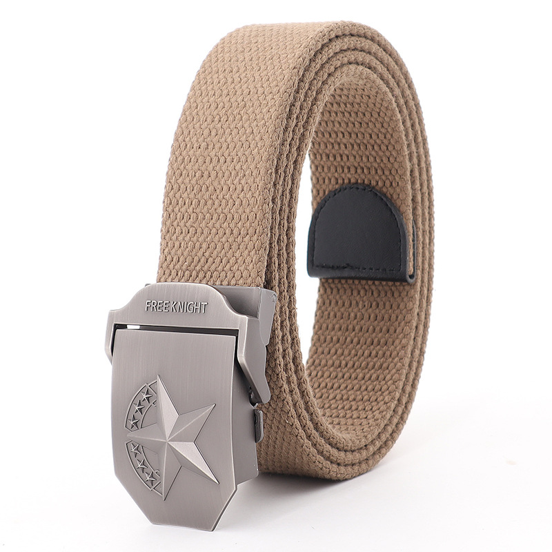 Picture of Thickened alloy camouflage canvas belt men's smooth buckle student leisure outdoor pants belt tactical military training wholesale
