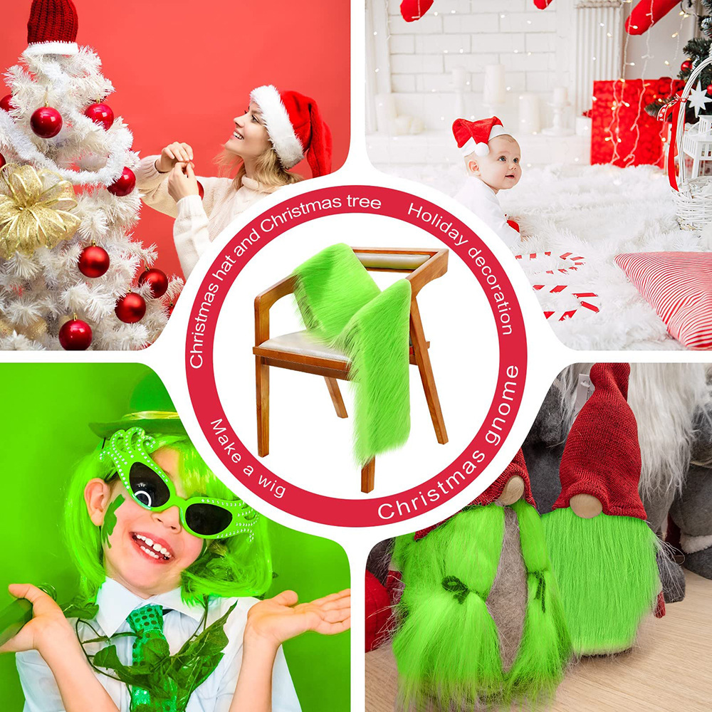 Picture of Spot Wholesale Christmas Tree Skirts Solid Color Plush Strips Home Decoration Washed Plush Strips Clothing Shoes and Hats Accessories Accessories