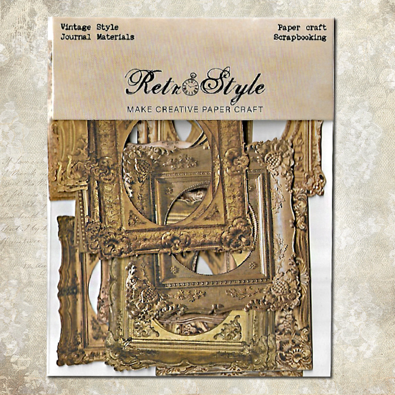 Retro hollow border DIY album scrapbook Journal material paper card material background paper R3525
