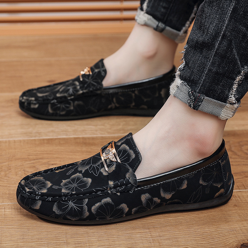 Cross-Border Beanie Shoes, Spring New Men's Loafers, Low-Top Slip-On Casual Shoes, Fashionable and Versatile Shoes, One-Step Shoes