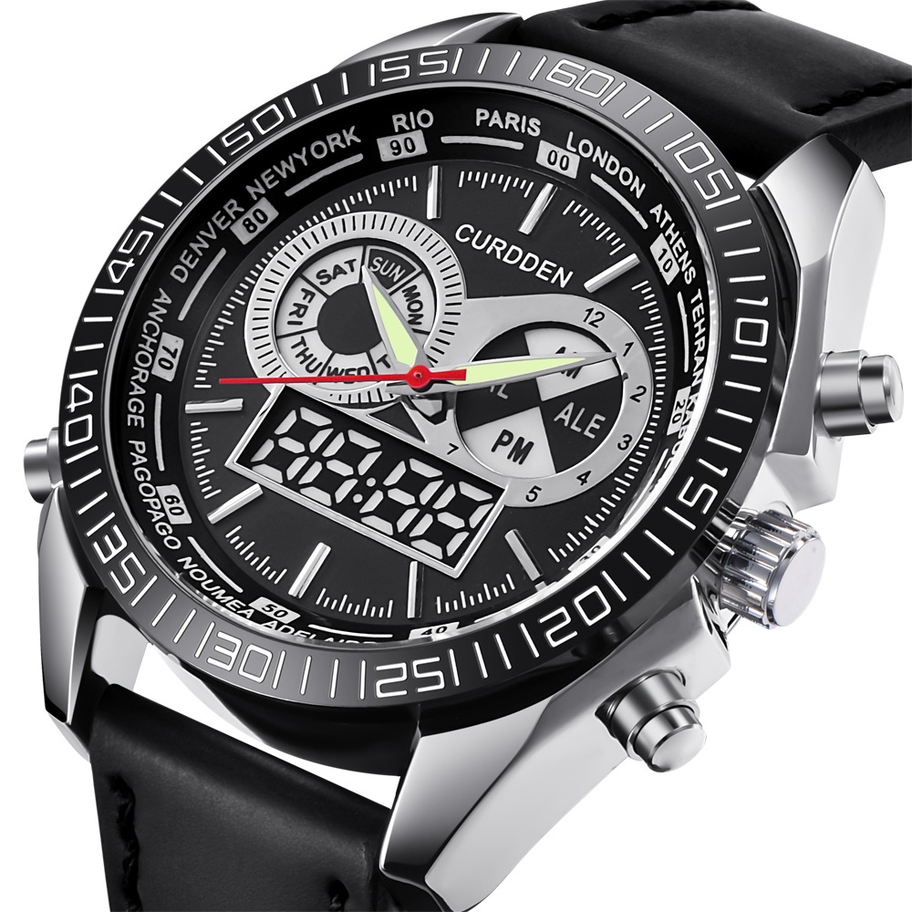 Carriton brand men's watch AliExpress belt sports electronic watch foreign trade new double display watch men's manufacturers wholesale