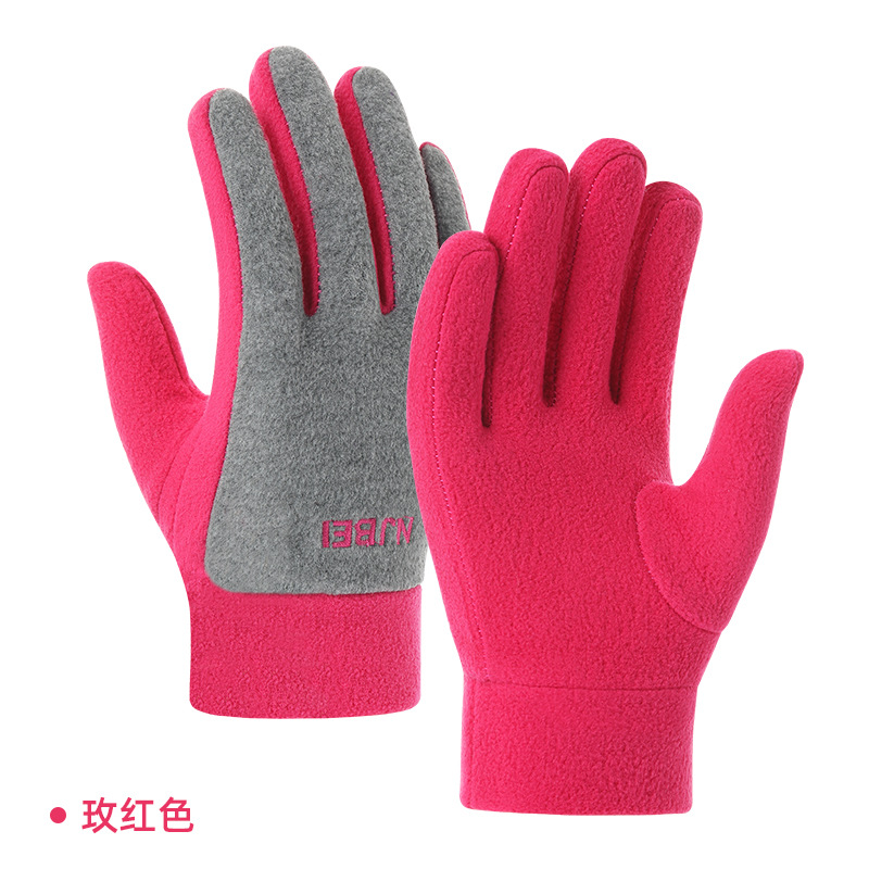 Picture of Bohang Autumn and Winter Warm Polar Fleece Gloves for Men and Women Fleece Cycling Thickeneded Fashionable Work Clothing Welfare Delivery Logo