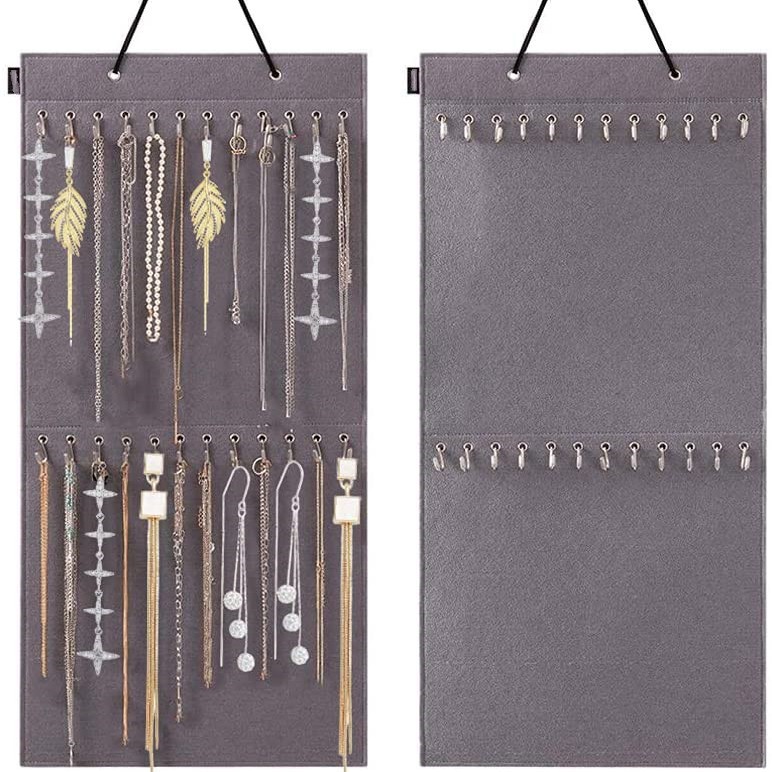 Cross-border Amazon Felt Jewelry Hanging Bag Jewelry Small Objects Finishing Dust-proof Storage Bag Jewelry Storage Hanging Bag