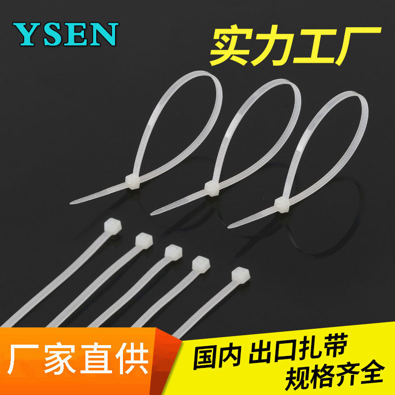 Manufacturers supply 4*200mm100 a pack of nylon cable ties black and white cable ties self-locking cable ties
