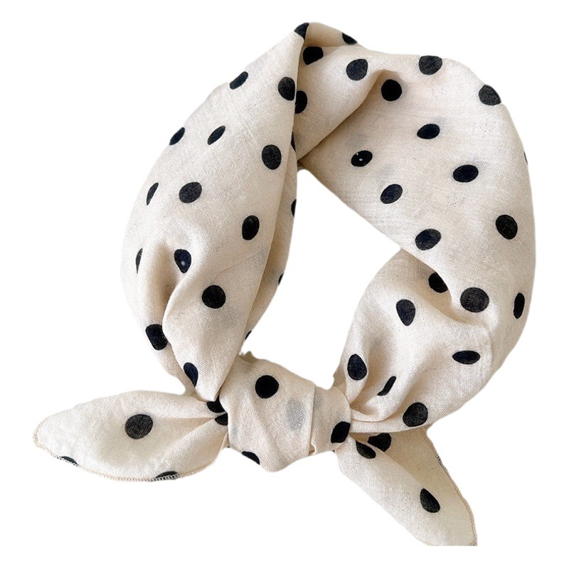 55 Cotton and Linen Japanese Style Headscarf Summer and Autumn All-match Floral Square Scarf Small Scarf Women's Thin Fresh Decorative Silk Scarf