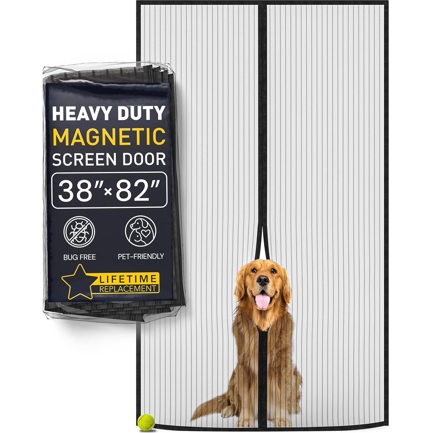 Amazon Summer Magnetic Door Curtain Cross-border Anti-mosquito Partition Curtain Household Stripe Partition Non-perforated Silent Shelter Curtain