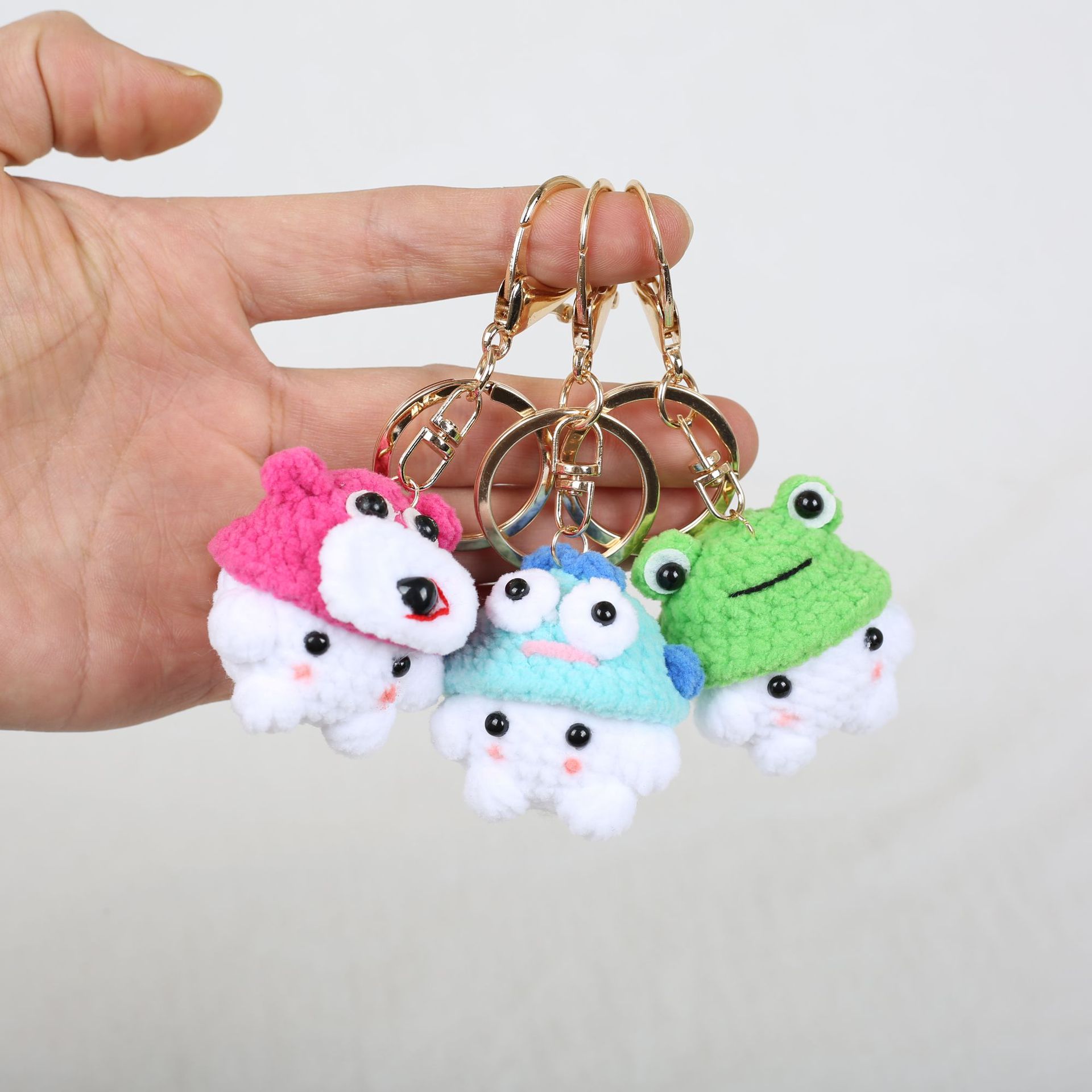 Cross-border Hand-woven Elf Keychain Wool Crochet Halloween Ghost Bag Pendant Pendant Gift