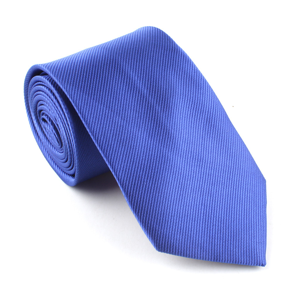 Picture of Men's tie cross-border polyester silk 8cm dress solid color fine thread jacquard collar pole spot wholesale one