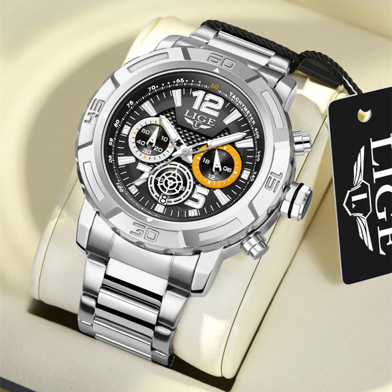 New Fashion Large Dial Sports Watch Men's Multifunctional Quartz Watch Calendar Small Three-pin Domestic Temperament Watch