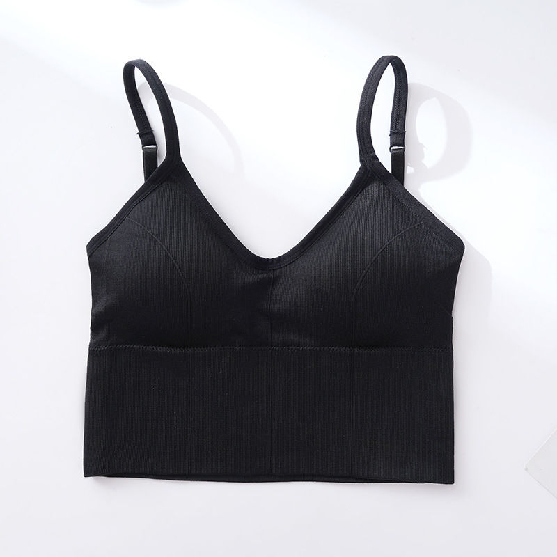 Picture of Beautiful Back Camisole Women's Belt Chest Pad Integrated Internet Popular Big U Outer Wear Inner Base Bra Tube Top Underwear