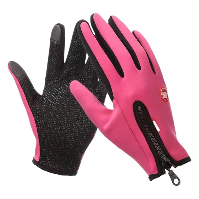 Ski Zipper Gloves Waterproof, Windproof and Non-Slip Fashionable Gloves