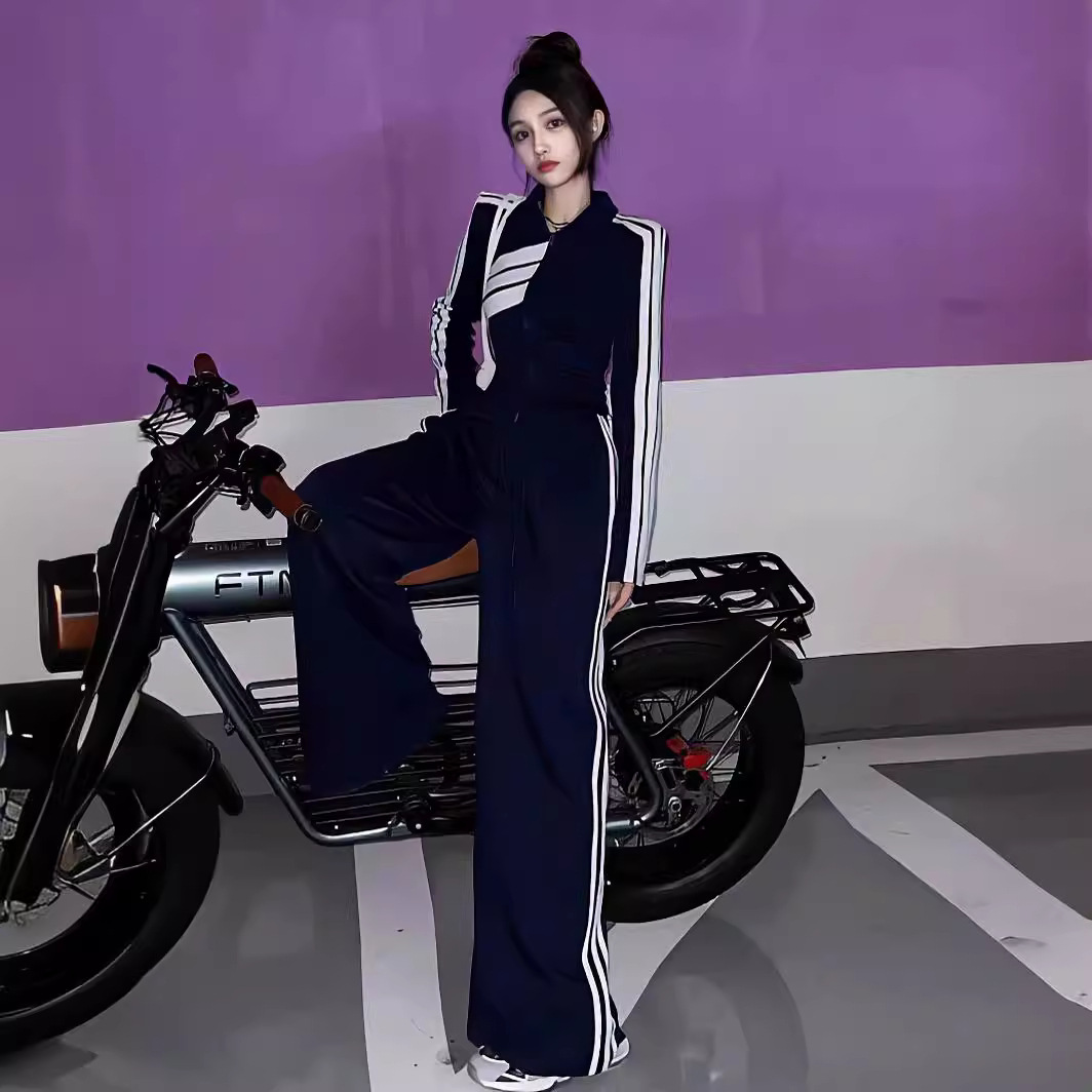 Women's College Style Autumn High-end suit Mop Pants Elegant Two-piece Women's Sportswear Fashion suit Women