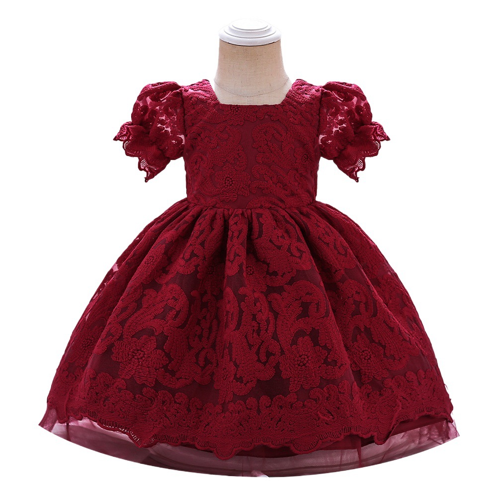 2025 New Baby Girl First Birthday Party Dress Photo Studio Photo Lace Tutu Dress Princess Dress Wholesale