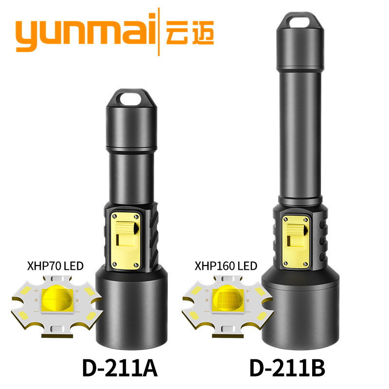 Cross-Border New Product Xhp160 Strong Light Diving Light, Magnetically Controlled Switch, Amphibious Fixed Focus High-Power Diving Flashlight