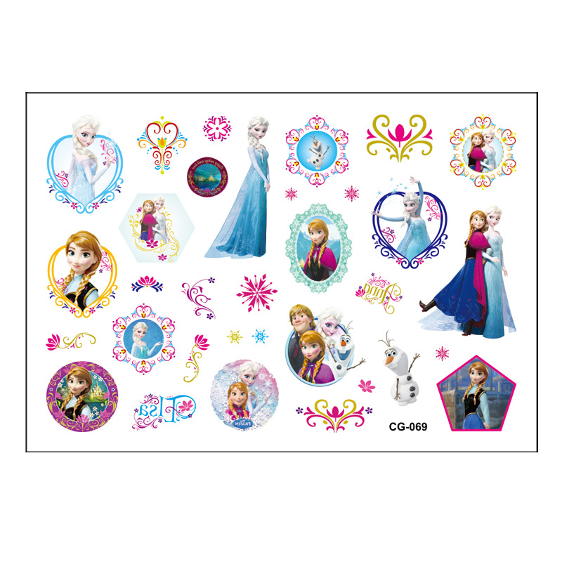 Picture of Frozen Aisha Princess Anna Xuebao Children Tattoo Sticker Birthday Party Tattoo Sticker Water Transfer Sticker
