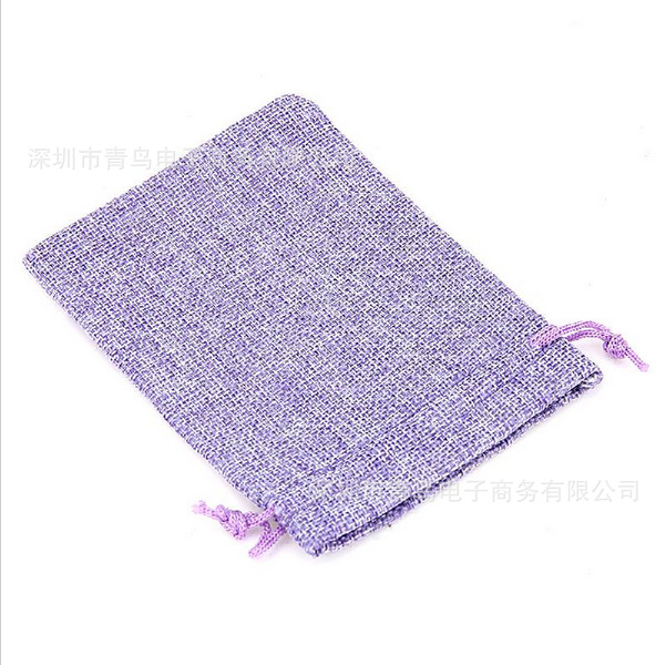 Picture of in stock wholesale hemp rope linen girdle gift bag drawstring imitation hemp gift packaging storage bag Christmas gift bag