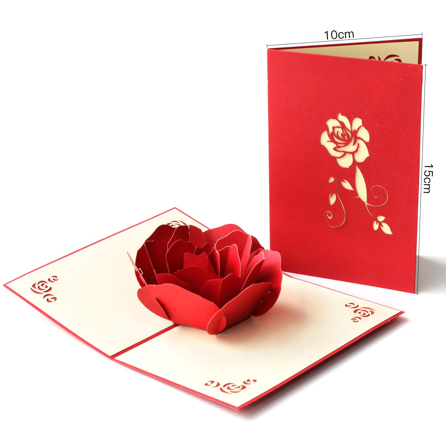 Picture of Teacher's Day Three-Dimensional Greeting Card Love Cherry Blossom Tree Paper Sculpture Valentine's Day Blessing Message Thank You Card Amazon Wholesale