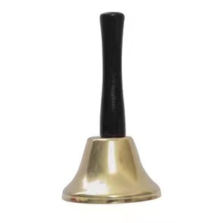Picture of Christmas Supplies Santa Claus Wooden Hand Rattle Christmas Bell Decoration Gold Silver Class Bell Wholesale
