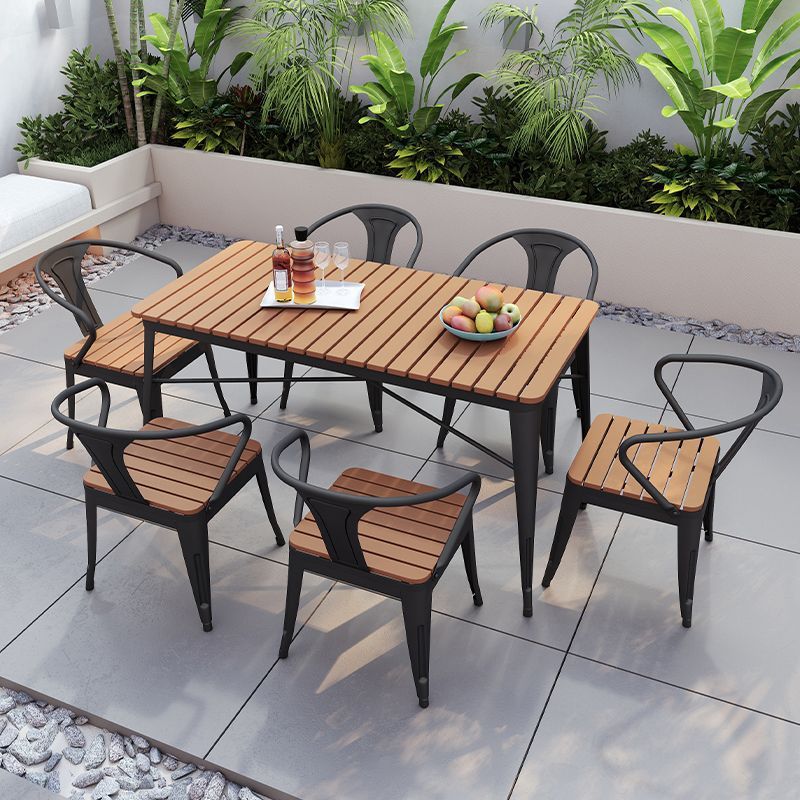 Outdoor balcony leisure table and chair combination, open-air courtyard, milk tea shop, table and chairs, outdoor hotel farmhouse, wrought iron table and chairs