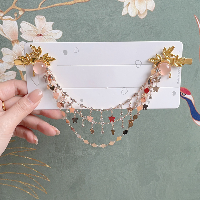 Picture of Forehead Chain New Chinese Style Kidsren's Hair Accessories Girls Han Dynasty Hairpin Ancient Style Hairpin Butterfly Tassel Headdress Forehead Chain