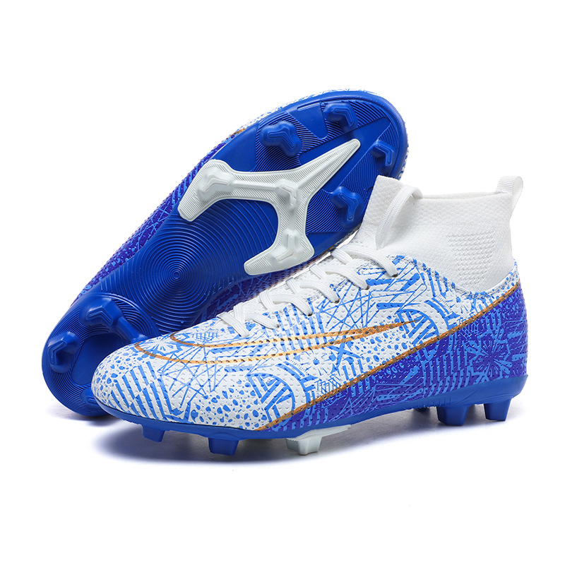 Football Shoes Children's Training Special Assassin Ronaldo Summer Breathable Non-slip Competition sneaker High-top AG Spike TF