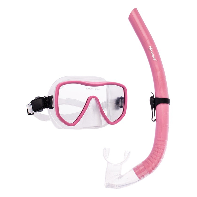 wave new professional snorkeling two-piece Waterproof HD diving goggles full wet breathing tube large frame swimming goggles