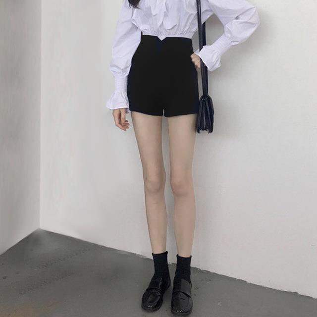 plus size chubby girl Shorts Women 2022 Summer New High Waist Black Slim Look Leggings A- line Wide Leg Casual Hot Pants