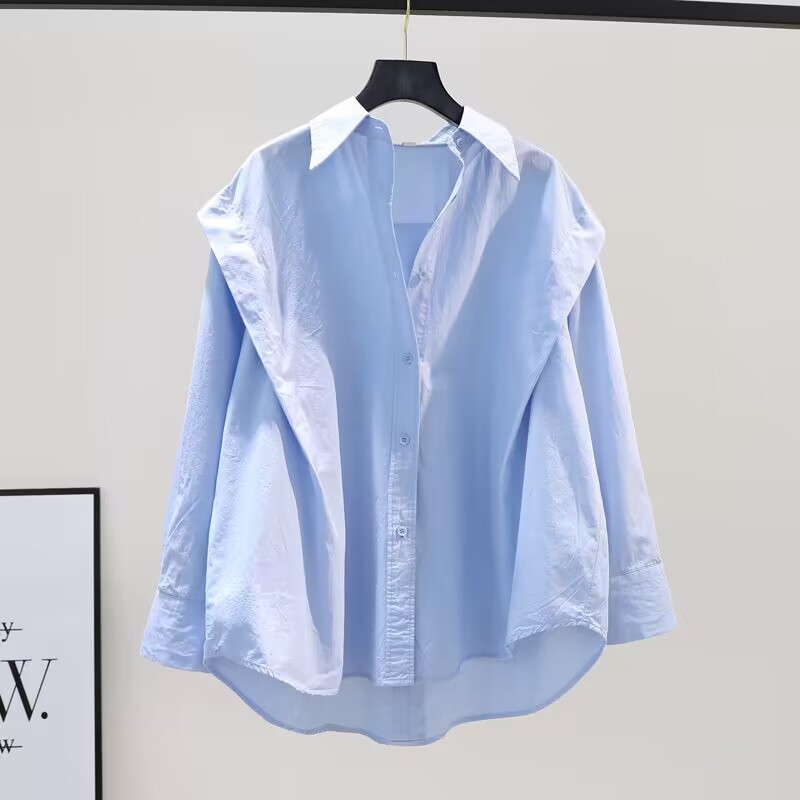 Loose Shirt Shirt Design Niche Top Women's Autumn Spring & Fall Ruffled Long-sleeved Loose Cotton Shirt