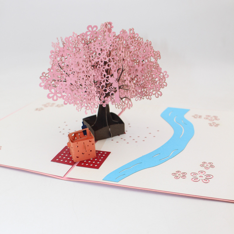 Picture of South Korea's New Creative 3D Stereo Greeting Card Langying Flower Valentine's Day Birthday Gift for Girls Export