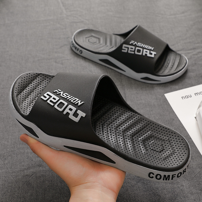 Sports men's slippers summer outdoor wear shit feeling home indoor home plus size non-slip thick bottom couple sandals women