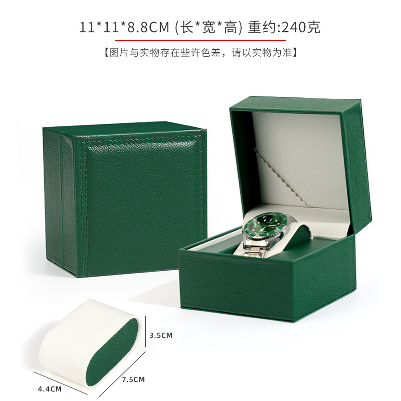 Picture of Factory spot PU leather gold brushed watch display storage box flip bracelet watch box