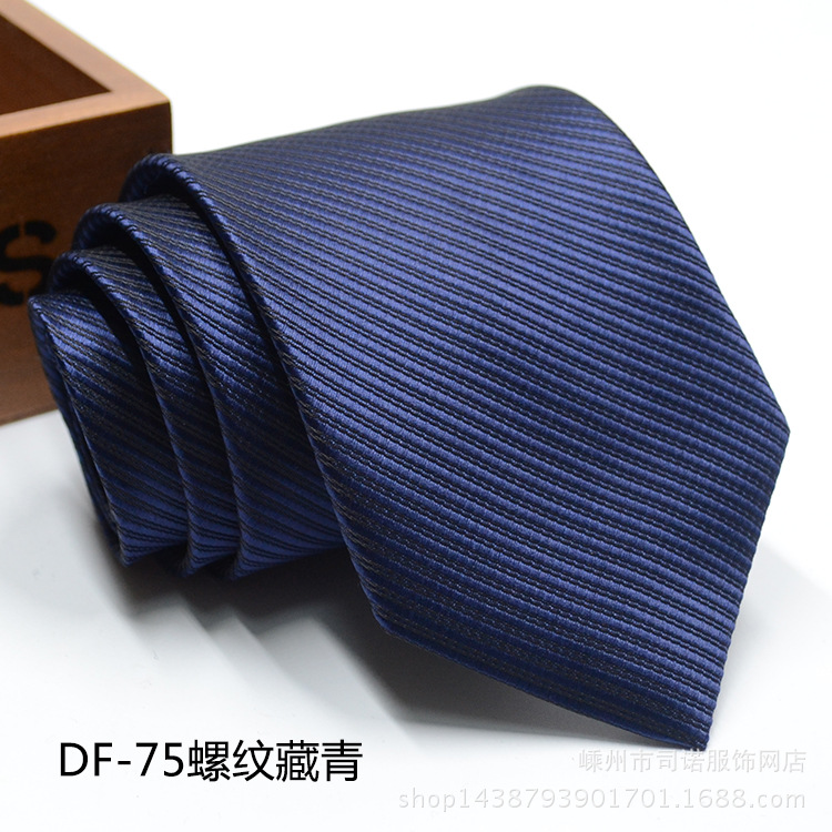 Picture of Tie business formal men's tie polyester yarn Arrow 8cm business tie